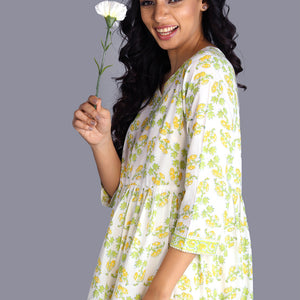Handblock printed dress