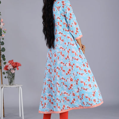 Handblock printed long kurti