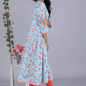 Handblock printed long kurti