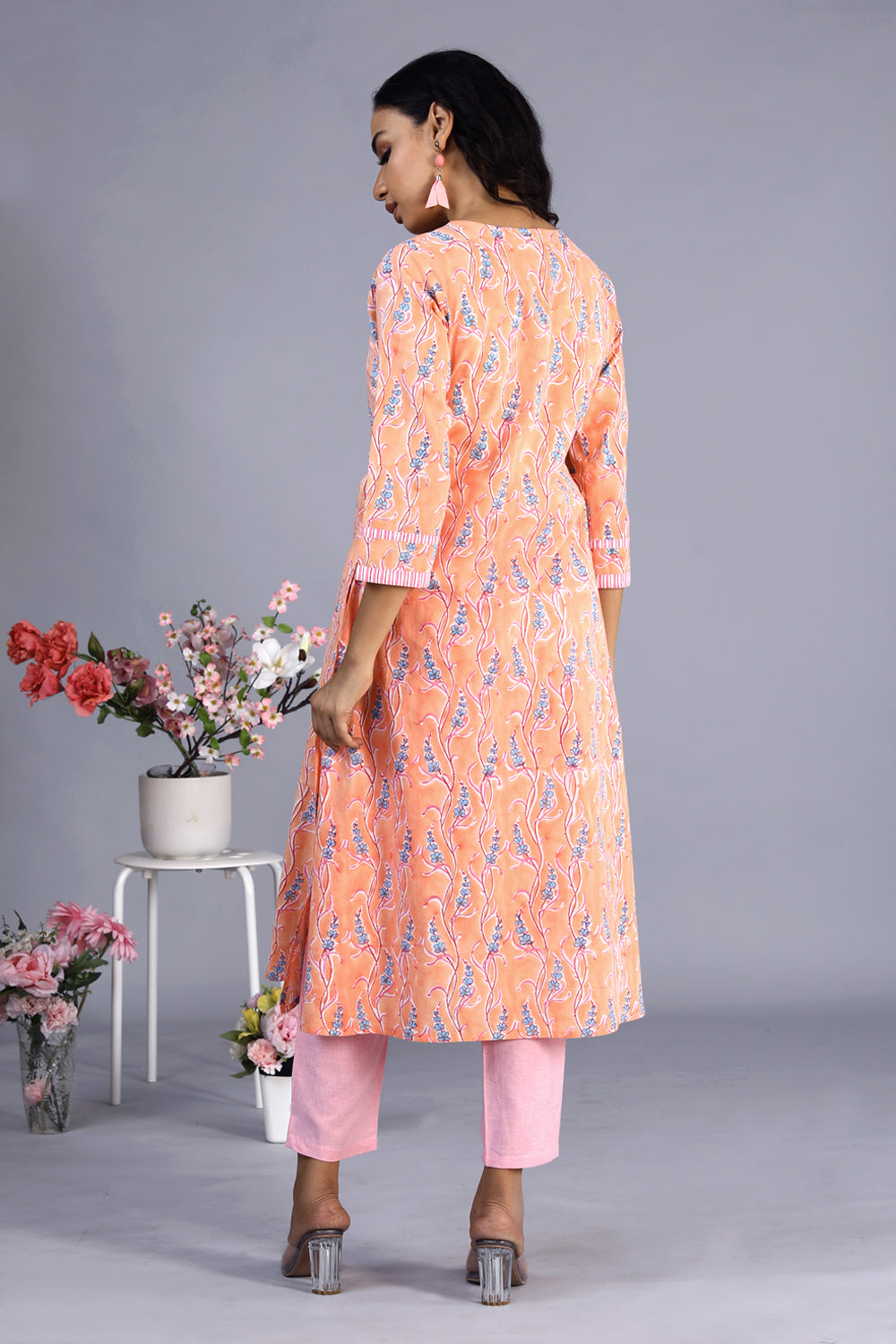 Hand block printed kurti
