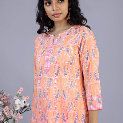 Hand block printed kurti