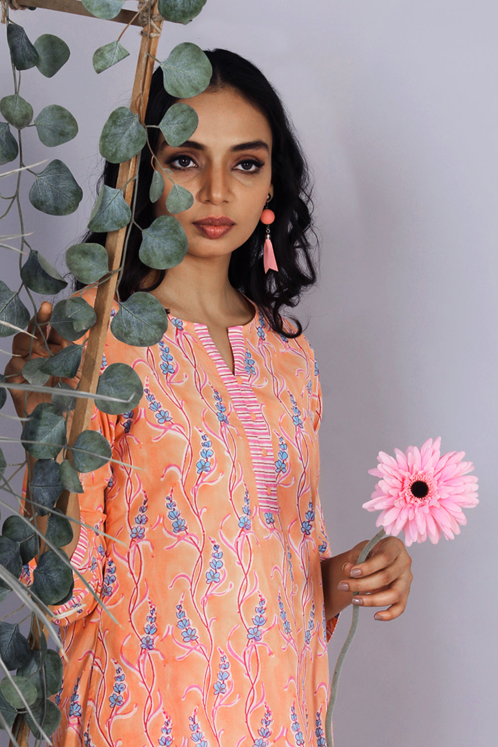 Hand block printed kurti