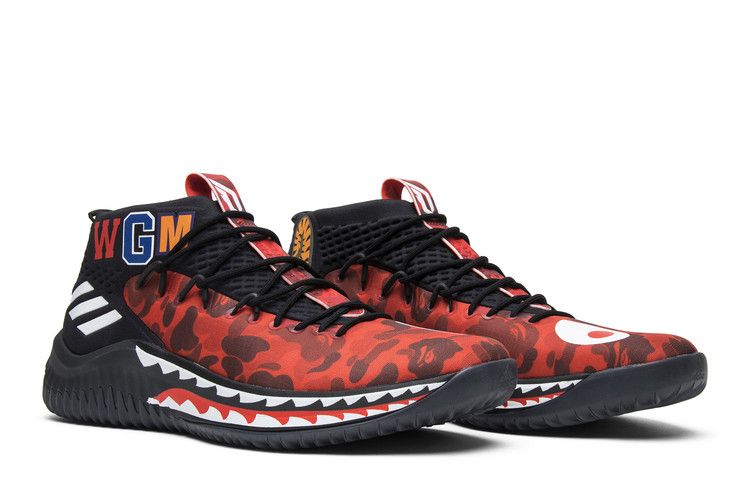 adidas Dame 4 A Bathing Ape Red