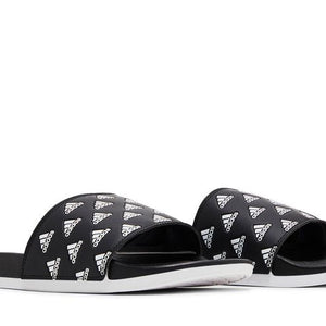 adidas Adilette Comfort Slides Print Core Black Cloud White