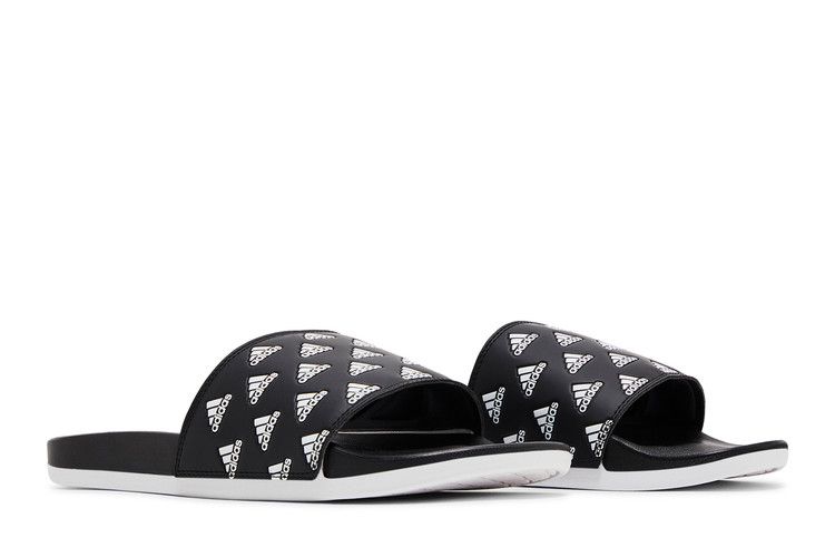 adidas Adilette Comfort Slides Print Core Black Cloud White