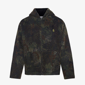 ALMOST GODS | MANDRAKE CAMO NET ZIP HOODIE { BROWN