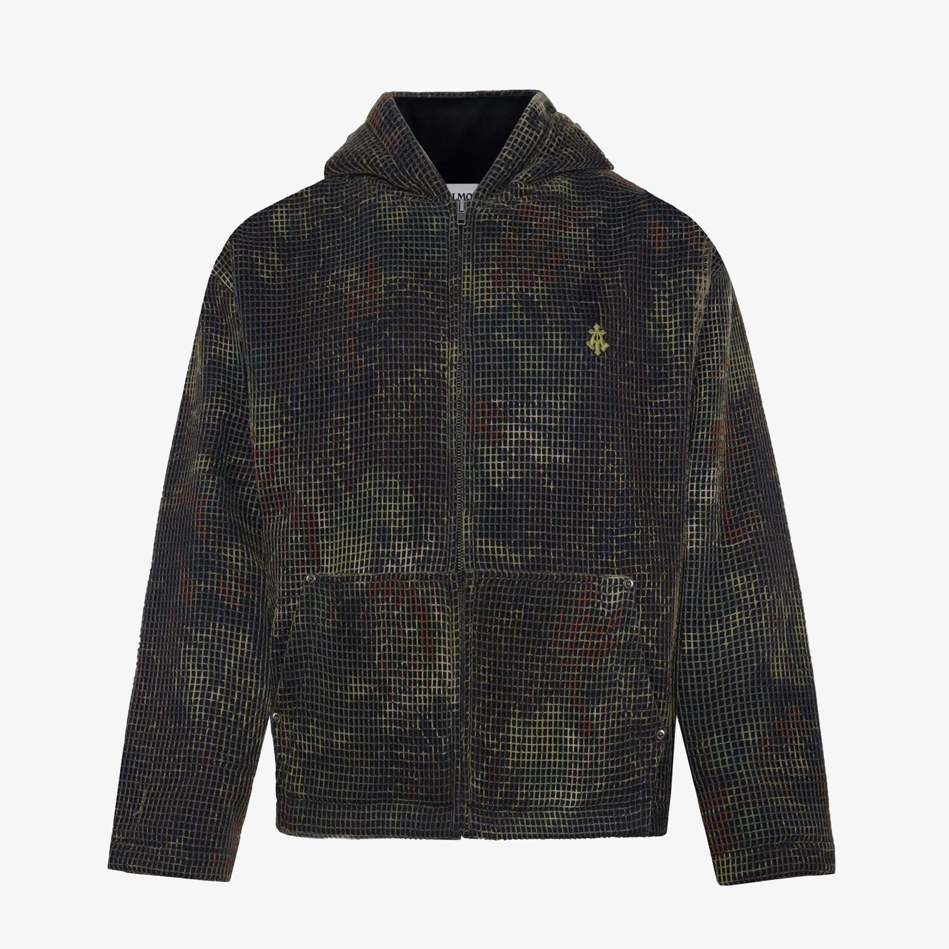 ALMOST GODS | MANDRAKE CAMO NET ZIP HOODIE { BROWN