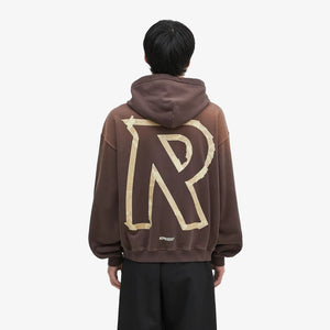 Represent | MASKING TAPE INITIAL ZIP HOODIE { CEDAR