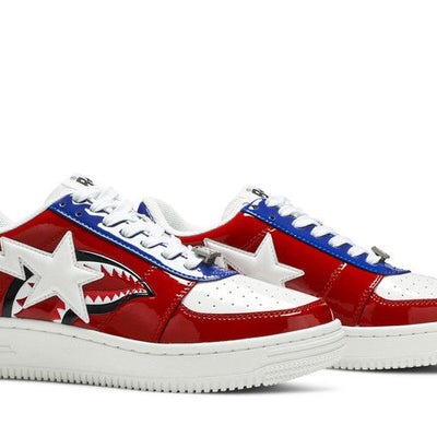 A Bathing Ape Bape Sta Low M2 20th Anniversary Patent Red