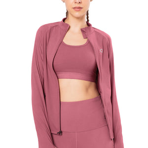 Energize Performance Full Sleeve Active Jacket - Heather Rose