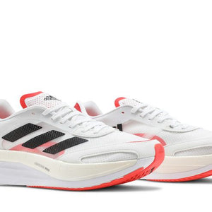 adidas Adizero Boston 10 White Black Solar Red