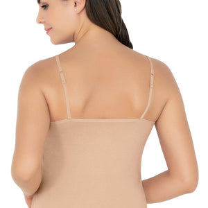 Cotton Camisole (Pack of 2) - Black- Nude