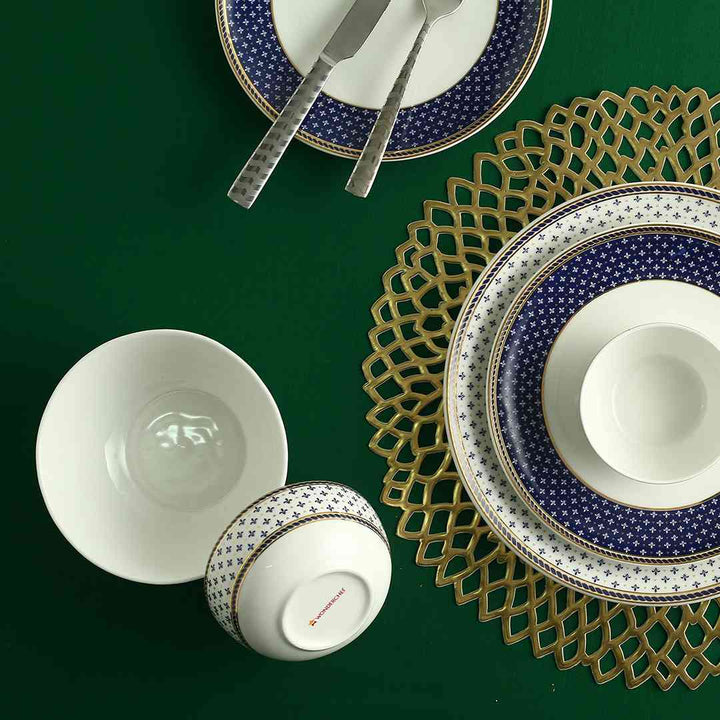 Sicilia Fine Bone China Dinner Set - Royal Blue - 20 Pcs Set