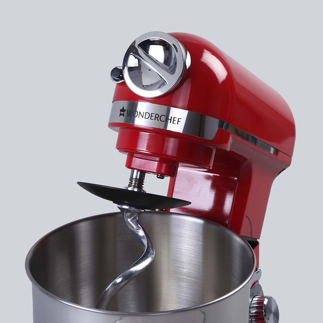 Crimson Edge Die-Cast Metal Stand Kitchen Mixer