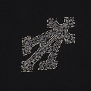 ALMOST GODS | ALMOST GODS TEE IN ZARI EMOBROIDERY { BLACK