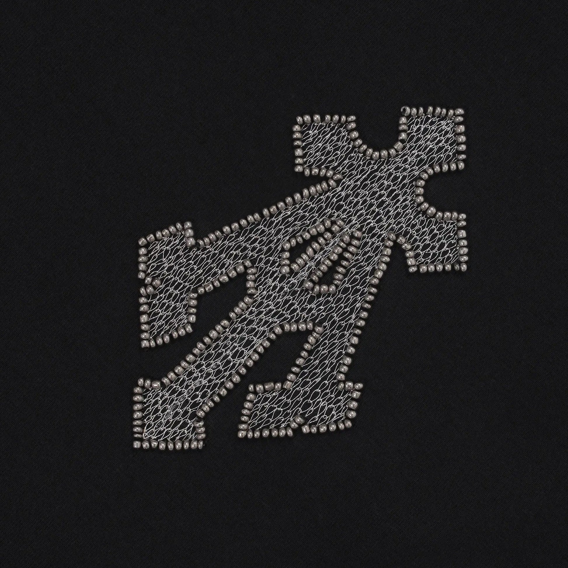ALMOST GODS | ALMOST GODS TEE IN ZARI EMOBROIDERY { BLACK