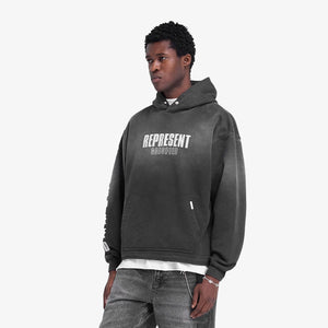 Represent | GODSPEED HOODIE { AGED BLACK