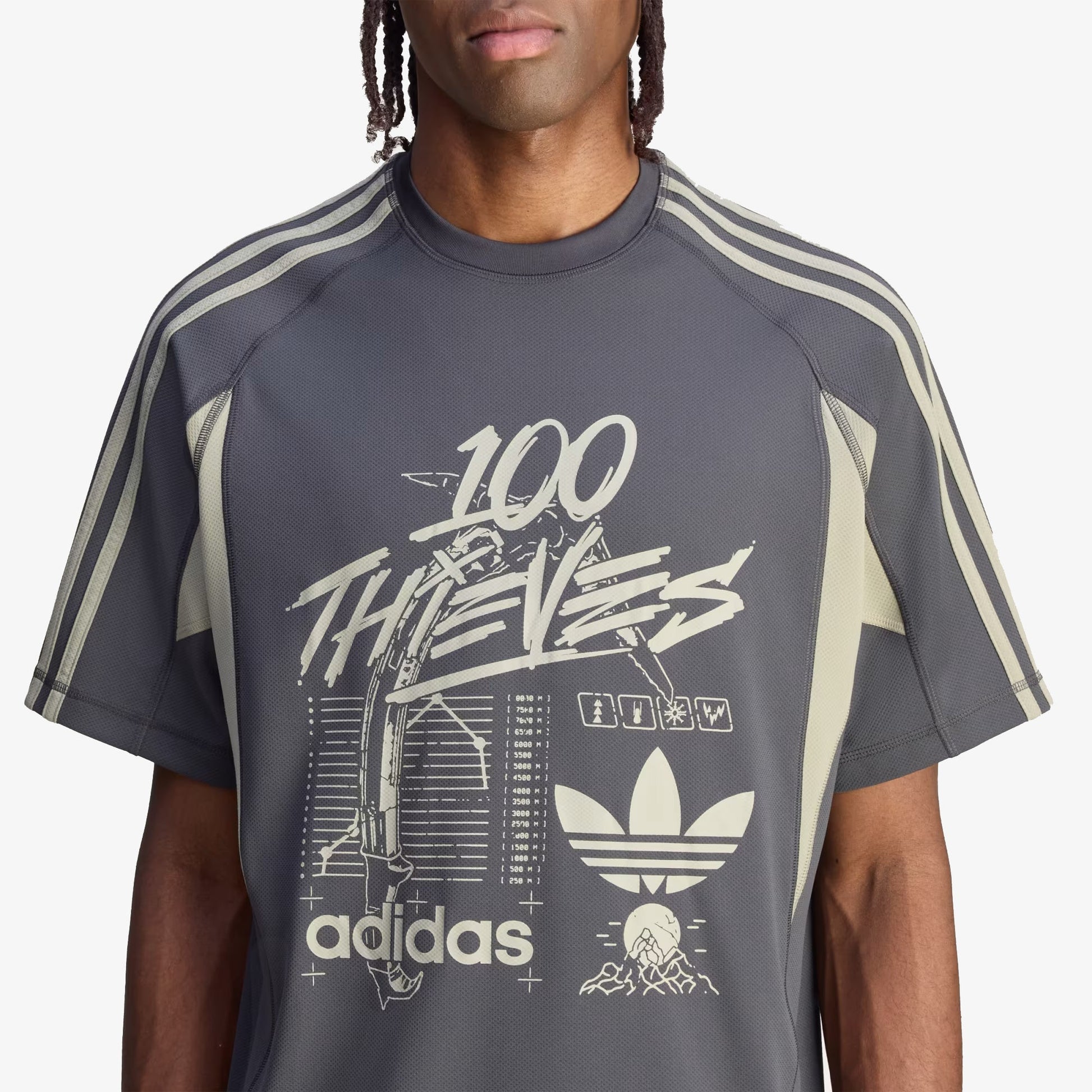 ADIDAS ORIGINALS | 100 THIEVES TEE { CARBON