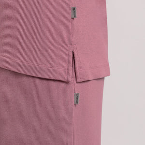 Serene Dream Henley Neck Tee - Mesa Rose