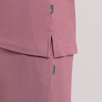 Serene Dream Henley Neck Tee - Mesa Rose