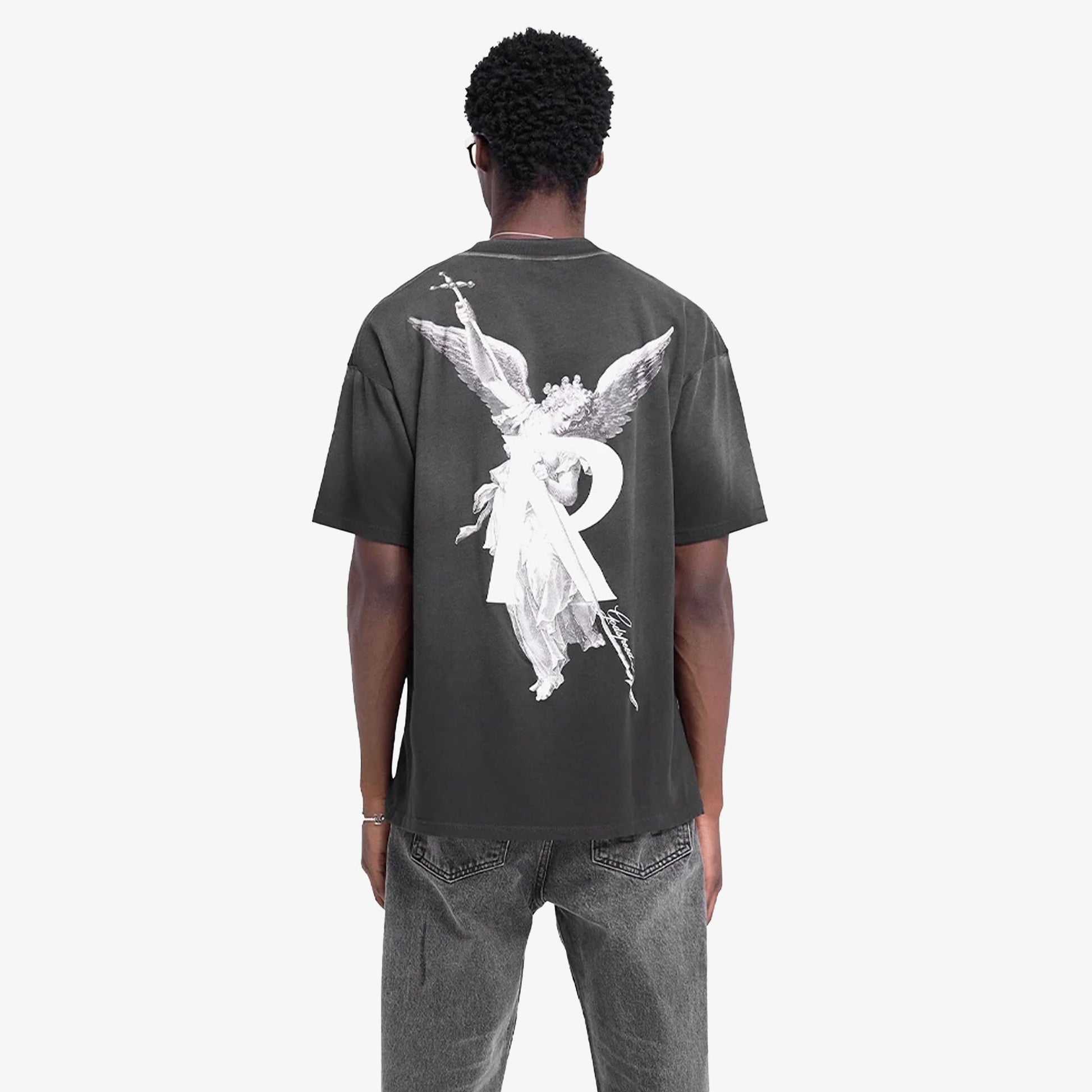 REPRESENT | ARCHANGEL T-SHIRT { STAINED BLACK