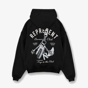 Represent | KEYS TO THE CLUB HOODIE { JET BLACK