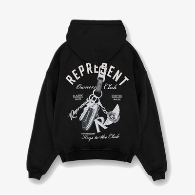 Represent | KEYS TO THE CLUB HOODIE { JET BLACK