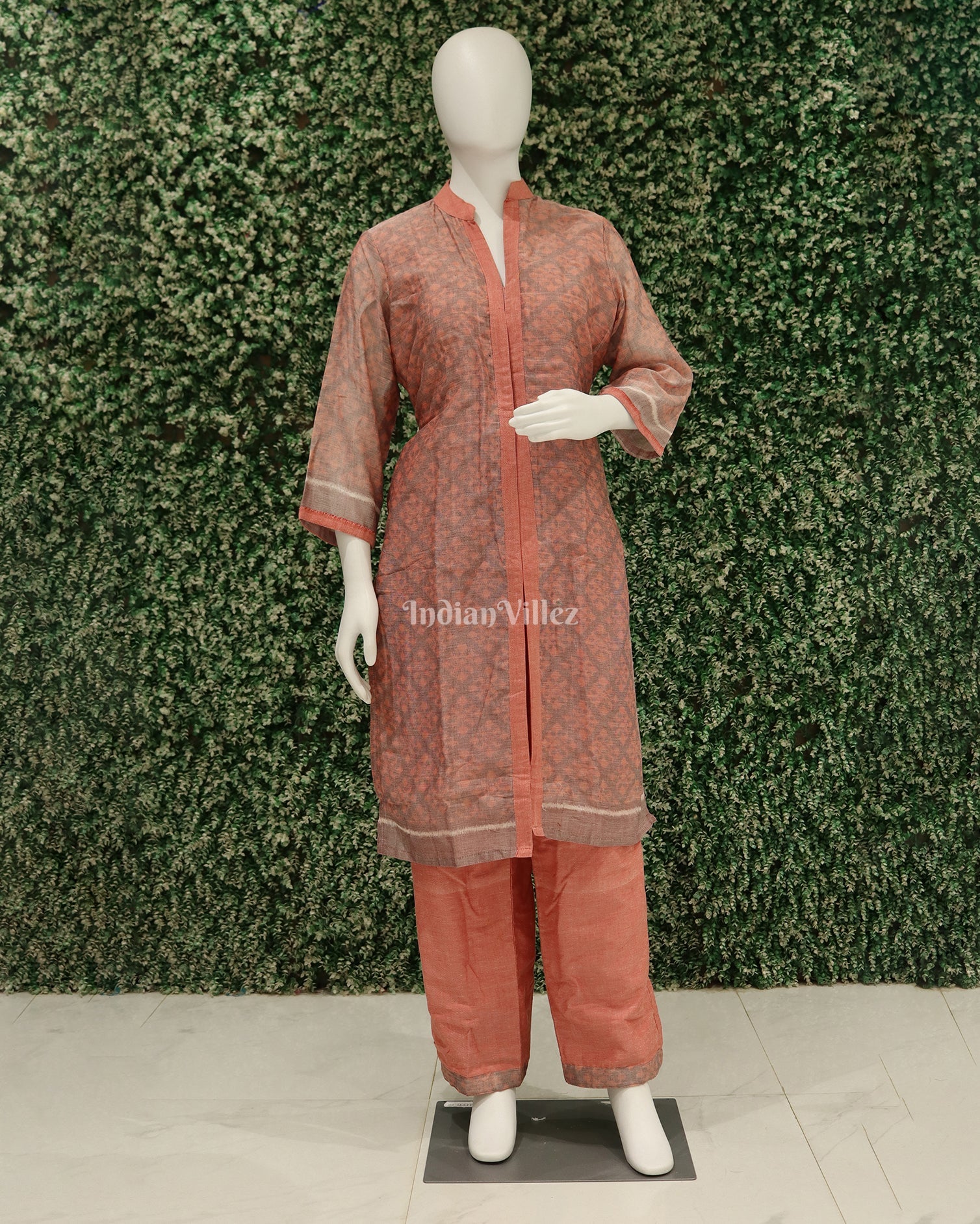 Light Pink Odisha Ikat Designer 3 Piece Set For Women