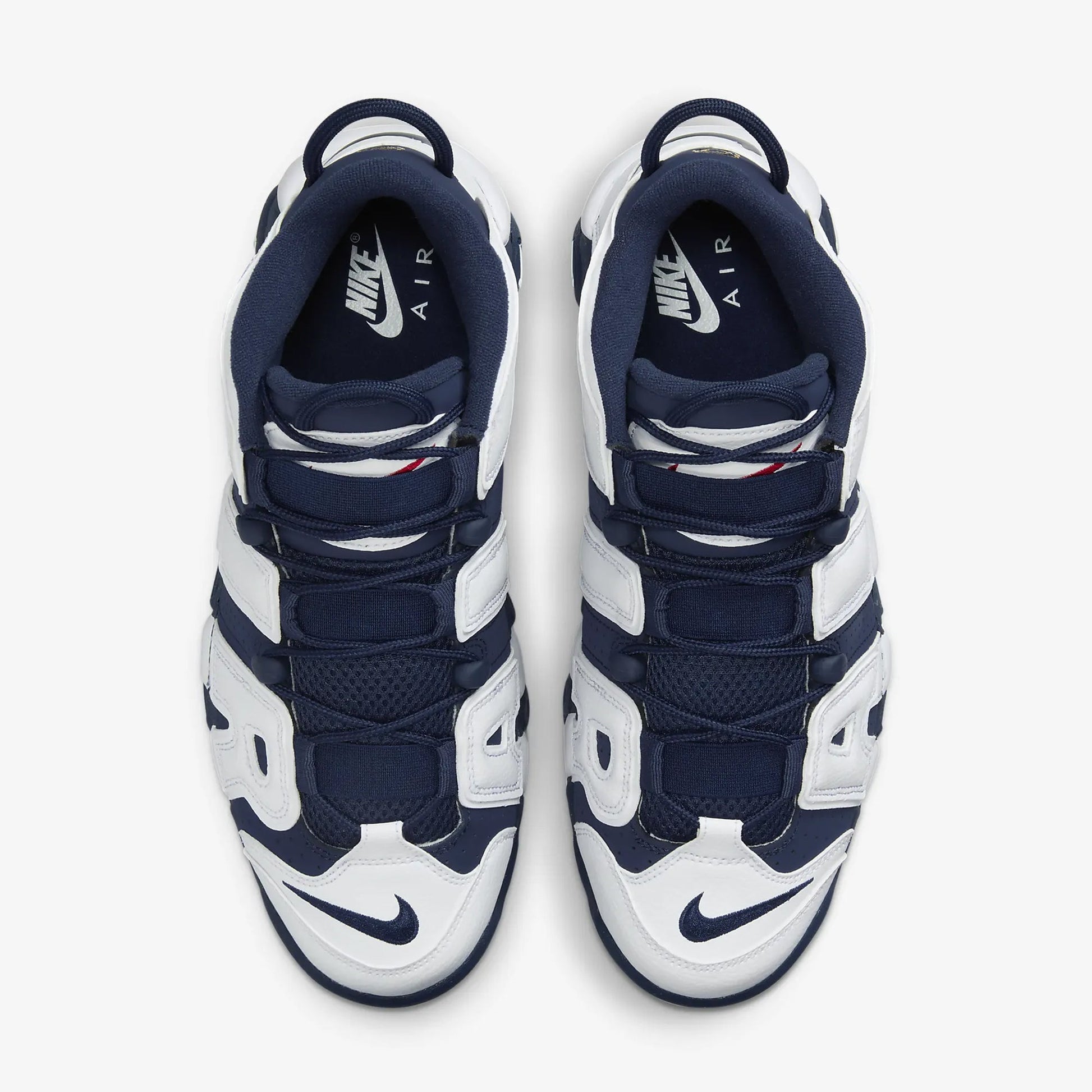 NIKE | AIR MORE UPTEMPO '96 { WHITE/MIDNIGHT NAVY-METALLIC GOLD