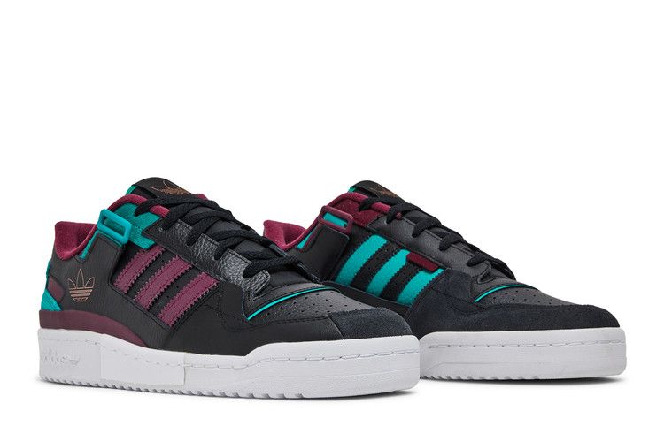 adidas Forum Exhibit Low Black Crimson Green