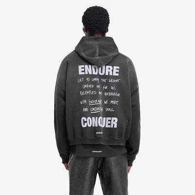 Represent | ATLAS HOODIE { STAINED BLACK