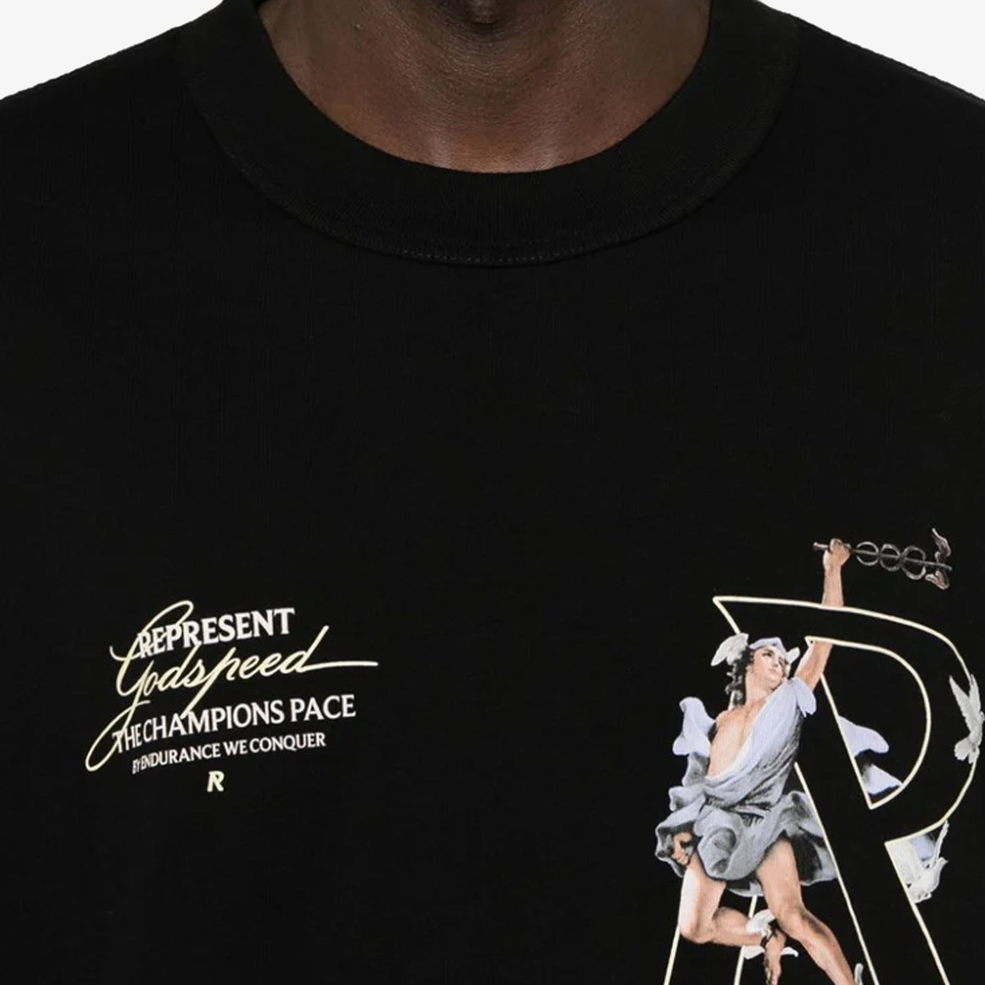 REPRESENT | HERMES T-SHIRT { JET BLACK