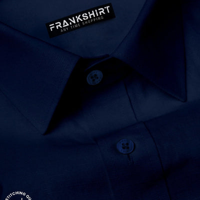 Pack of 2 Cotton Shirt for Man (Light Blue and Navy Blue)