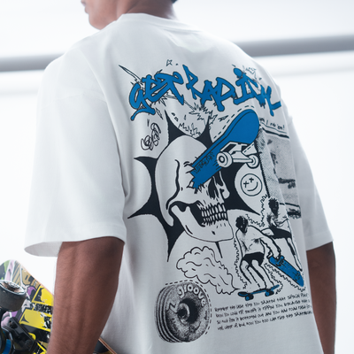 SUPERKICKS | SKATE EVERYDAY' TEE { WHITE