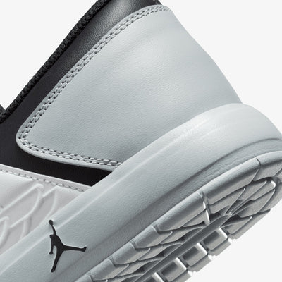 Jordan | NU RETRO 1 LOW  { WHITE/BLACK-LT SMOKE GREY-VARSITY RED
