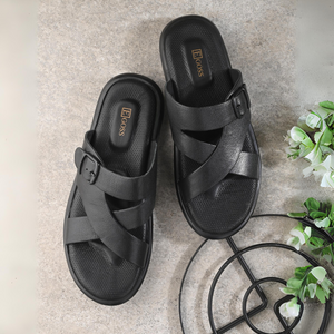 Egoss Leather Slippers For Men