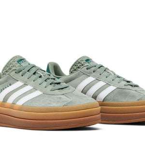adidas Gazelle Bold Silver Green Gum (Womens)