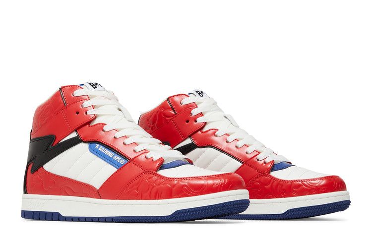 A Bathing Ape Bape Sta 88 Mid Red White Blue
