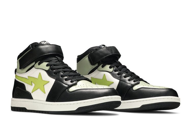 A Bathing Ape Block Sta Hi Black Lime
