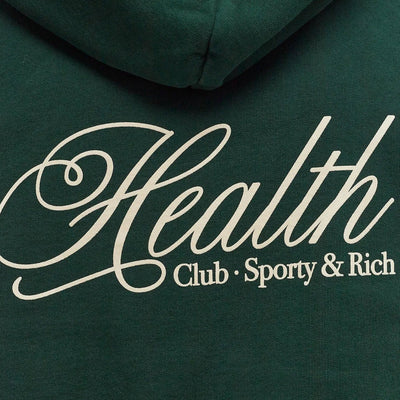 SPORTY & RICH | HEALTH SCRIPT HOODIE { GREEN