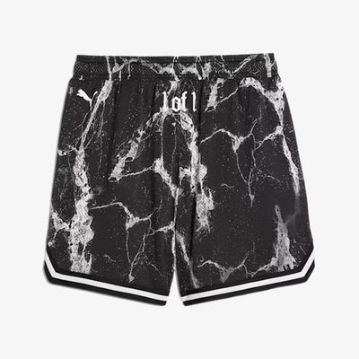 PUMA | HOOPS x LAFRANCE WRITTEN IN CHROME SHORTS { PUMA BLACK/WHITE