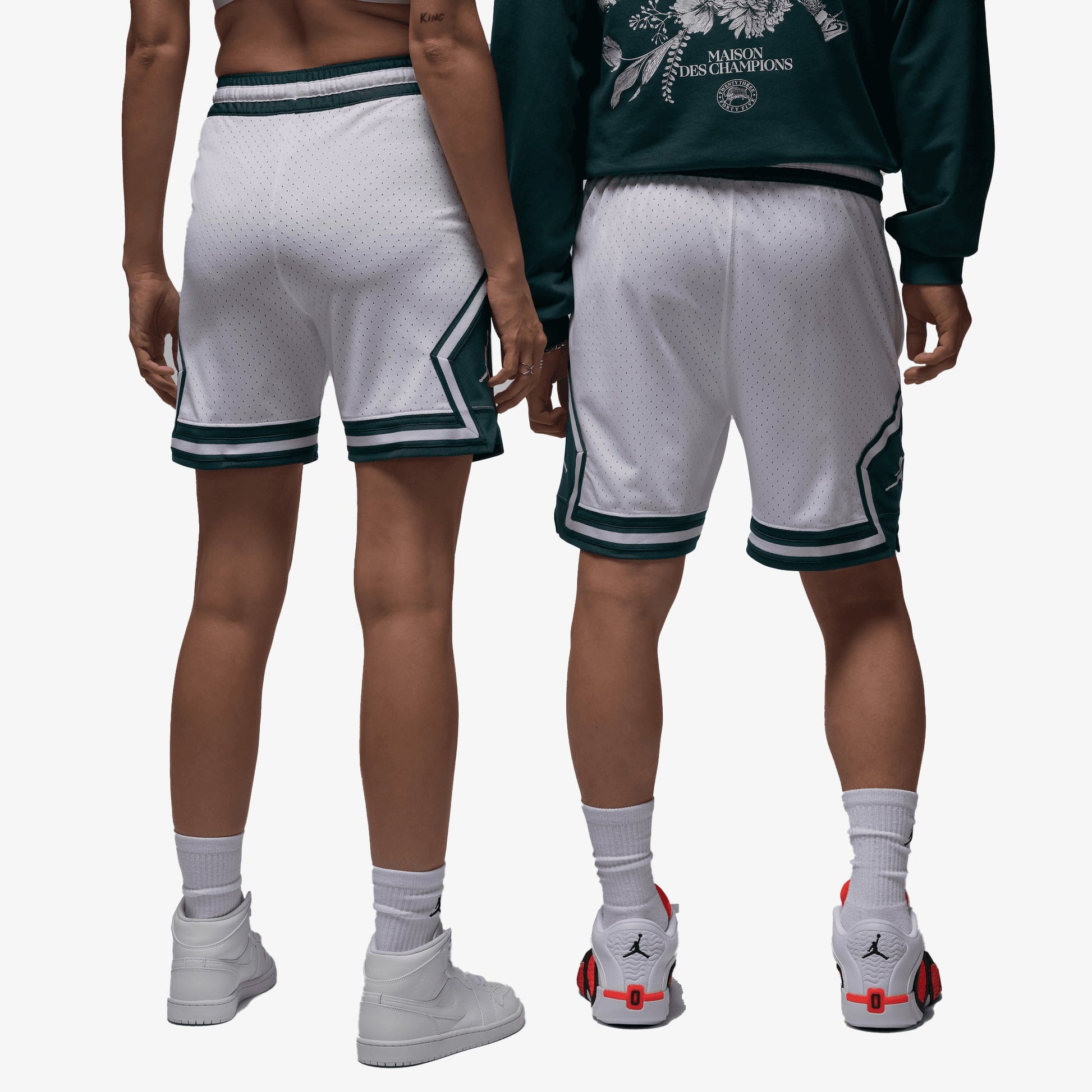 JORDAN | SPORT DRI-FIT DIAMOND SHORTS { WHITE/OXIDIZED GREEN/WHITE
