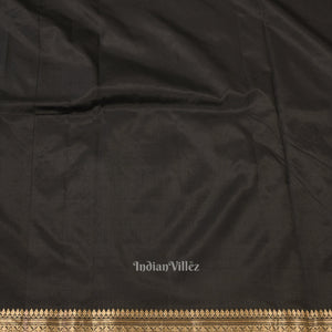 Black Designer Pure Banarasi Katan Silk Saree