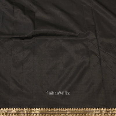 Black Designer Pure Banarasi Katan Silk Saree