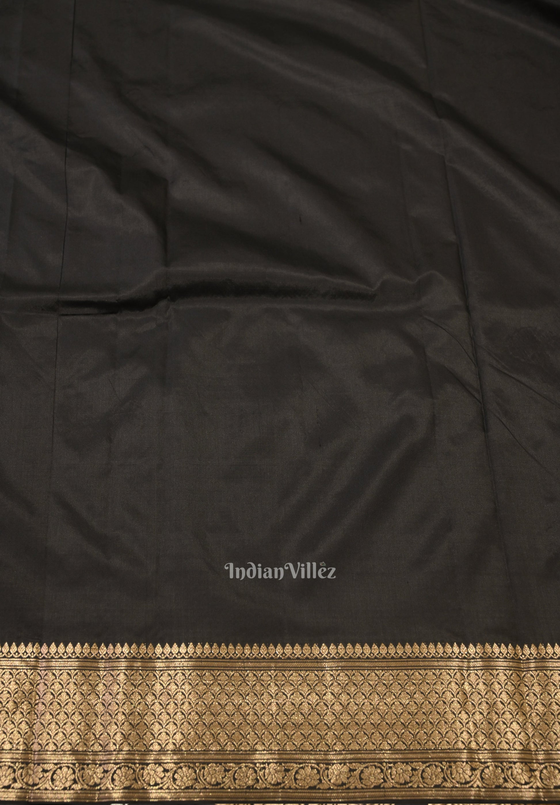 Black Designer Pure Banarasi Katan Silk Saree