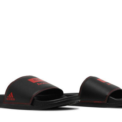 adidas Adilette Comfort Slides 424 Arsenal FC Black Scarlet
