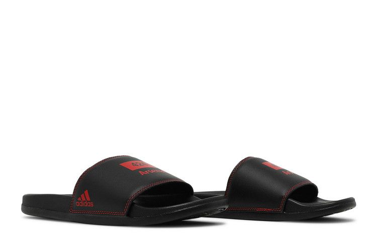 adidas Adilette Comfort Slides 424 Arsenal FC Black Scarlet