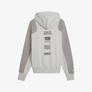 Puma | x PLEASURES HOODIE  { LIGHT GRAY HEATHER