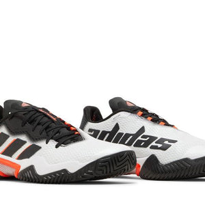 adidas Barricade White Black Solar Red