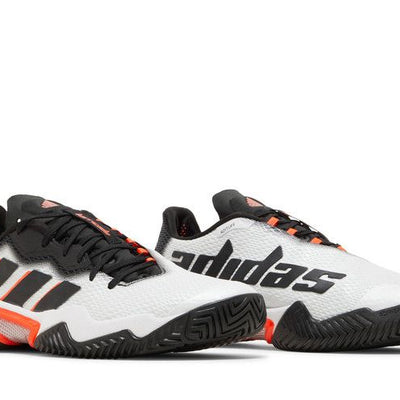 adidas Barricade White Black Solar Red